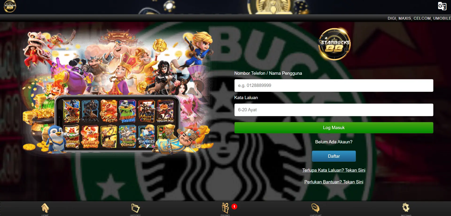 Starbuck88 Online Casino Game